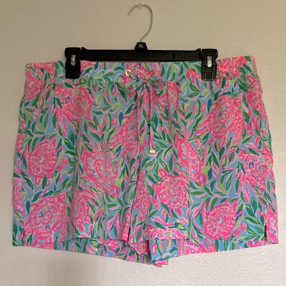 Lilly Pulitzer Katia Mid-Rise Shorts Turtley In Love NWOT!